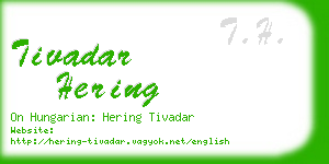 tivadar hering business card